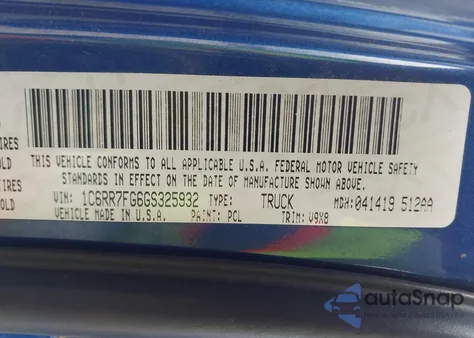 2016 Ram 1500 Tradesman from USA, damaged, VIN 1C6RR7FG6GS325932